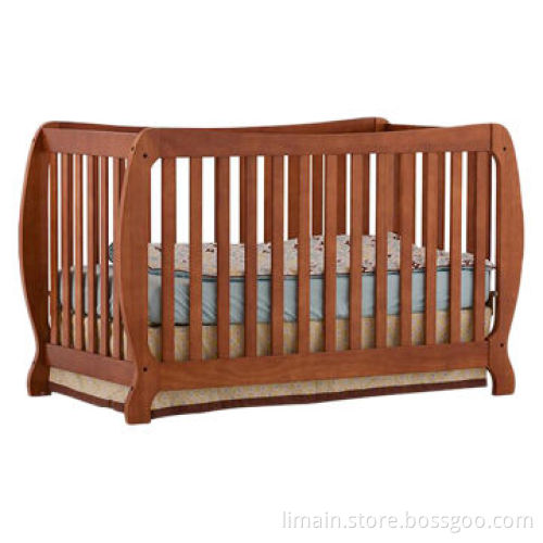 Baby Crib with Stylish Solid Wood